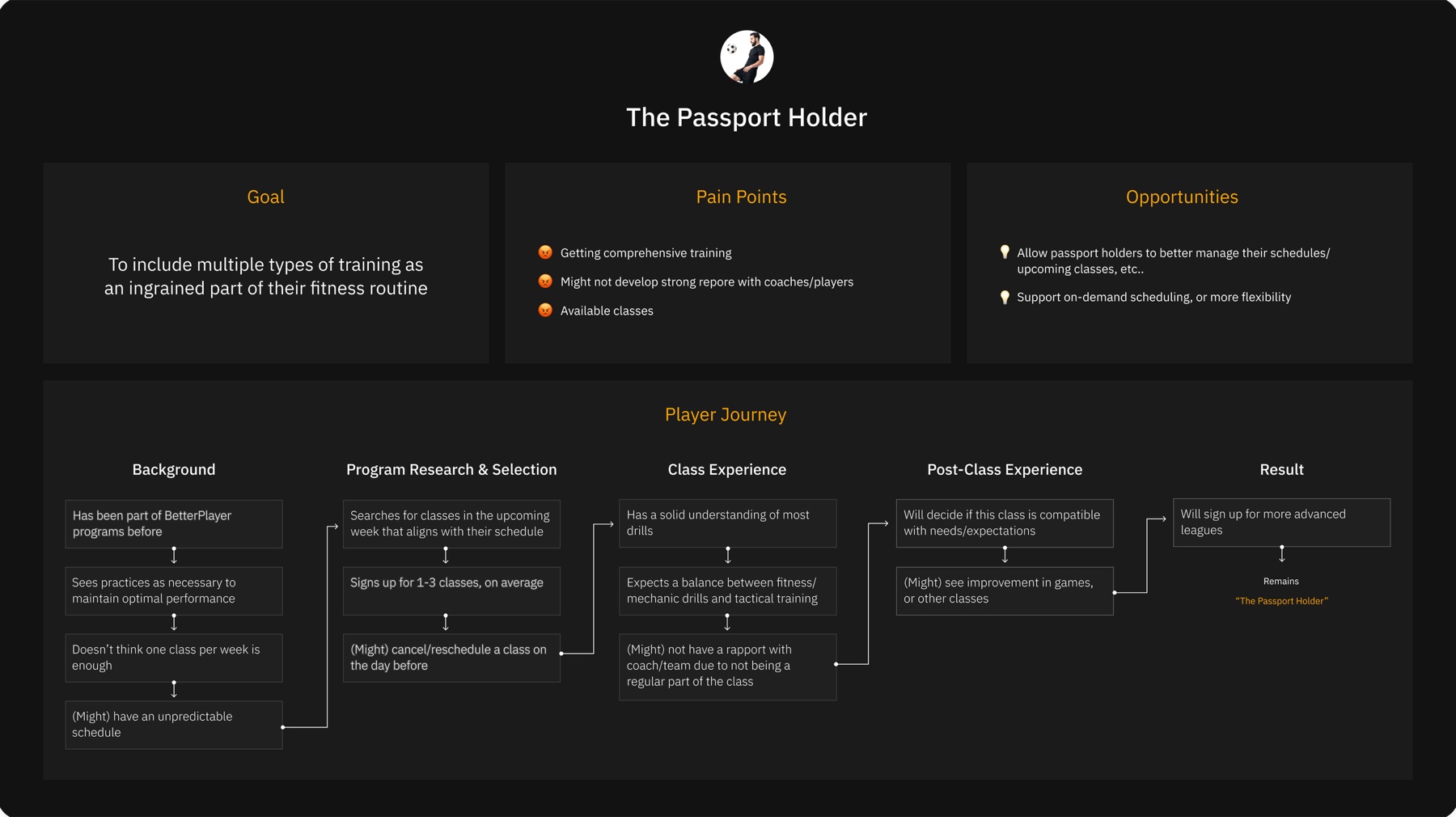 The Passport Holder: goals, pain points, opportunities and their journey
