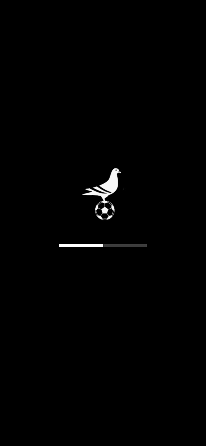 The loading screen, with the pigeon pictogram