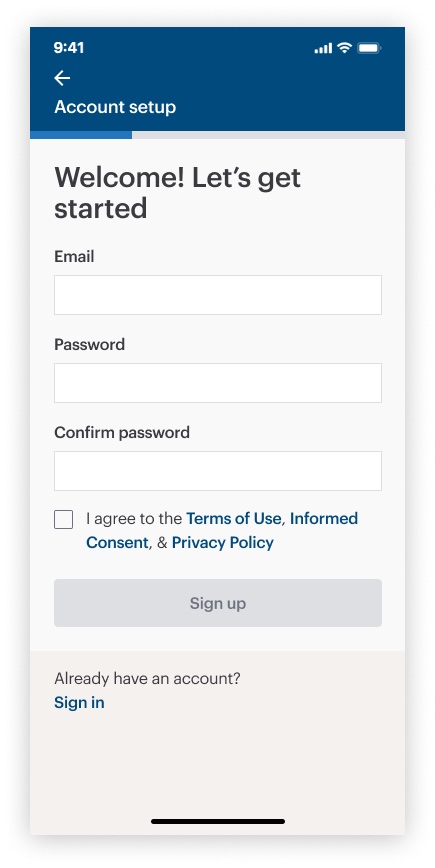 Create an account