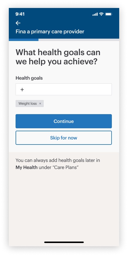 Health goals
