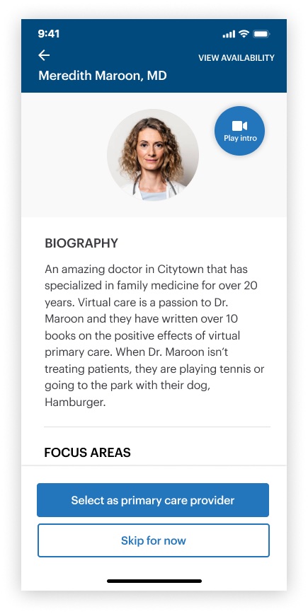Provider bio