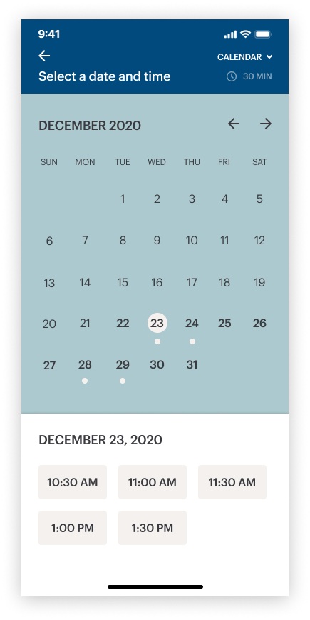 Pick a time
