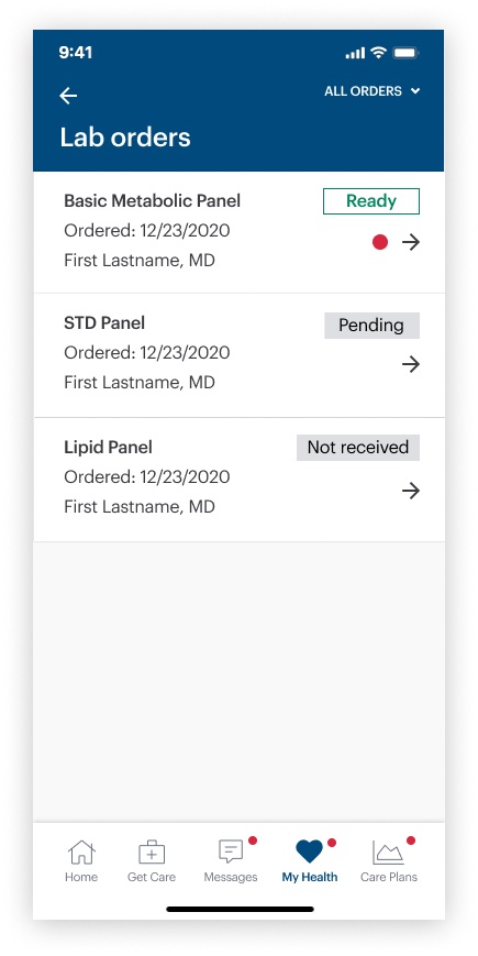 Lab orders