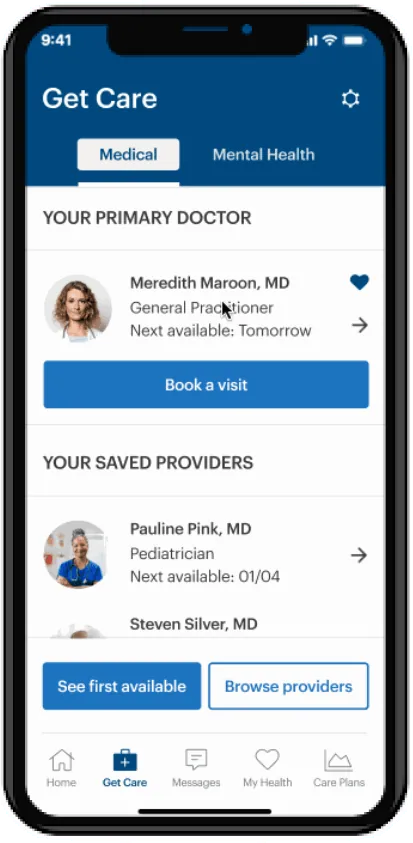 Scheduling a visit, in action